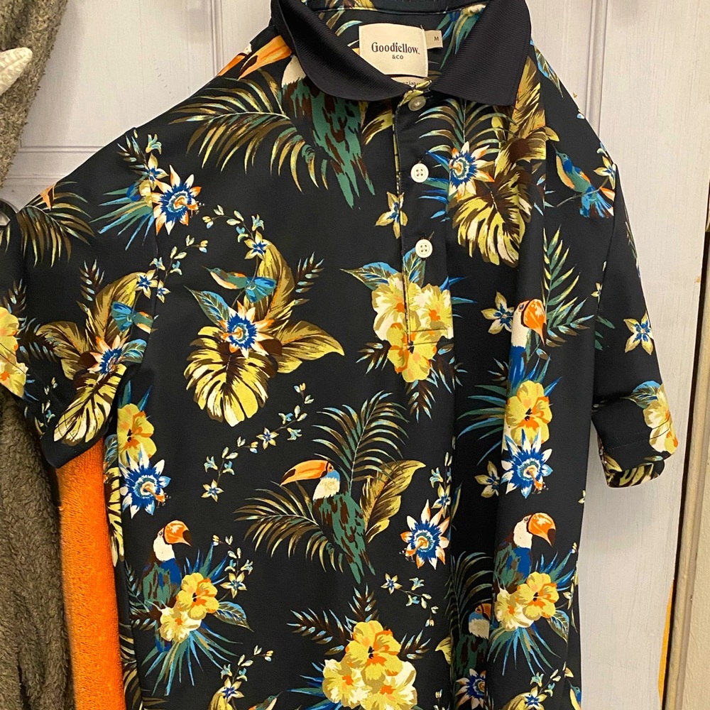 Vegas floral polo shirt💵💰💥